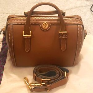 Tory Burch leather barrel bag